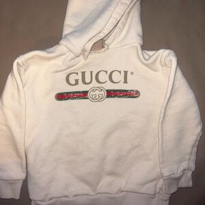 Gucci Kids Cream Hoodie with Logo